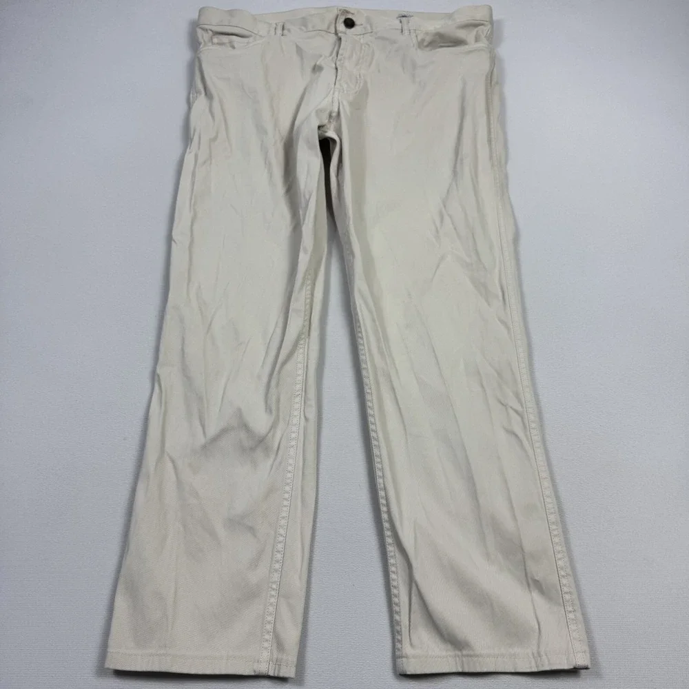 Faherty Pants Straight‎ Leg Cotton Lycra Outdoor Hiking Beige Men's Size 36x28